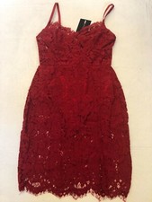 short red lace womens dress classy beautiful new with tags 
