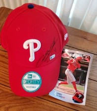 PHILLIES 2016 Andres Blanco #4 Autographed CAP/HAT RED Authentic W/Hologram #