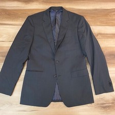 Banana Republic Blazer Mens 38R Gray Marzotto Wool 2 Button Standard Fit RIPPED