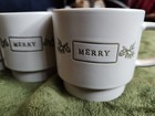 Holly & Joy By Market Finds 16 oz Stackable Coffee Mugs Set Of 3 MERRY CHRISTMAS — photo 6