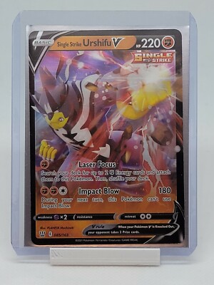 Single Strike Urshifu V 085/163 Battle Styles NM Full Art Ultra Rare Pokemon...
