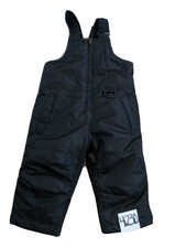 Arctic Quest Black Insulated Water Resistant Snow Bib Pants Infant Size 12 Mos