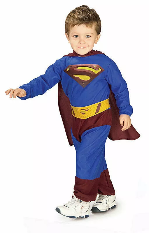 Costume neonato Superman Returns film supereroe Halloween 6-12 mesi