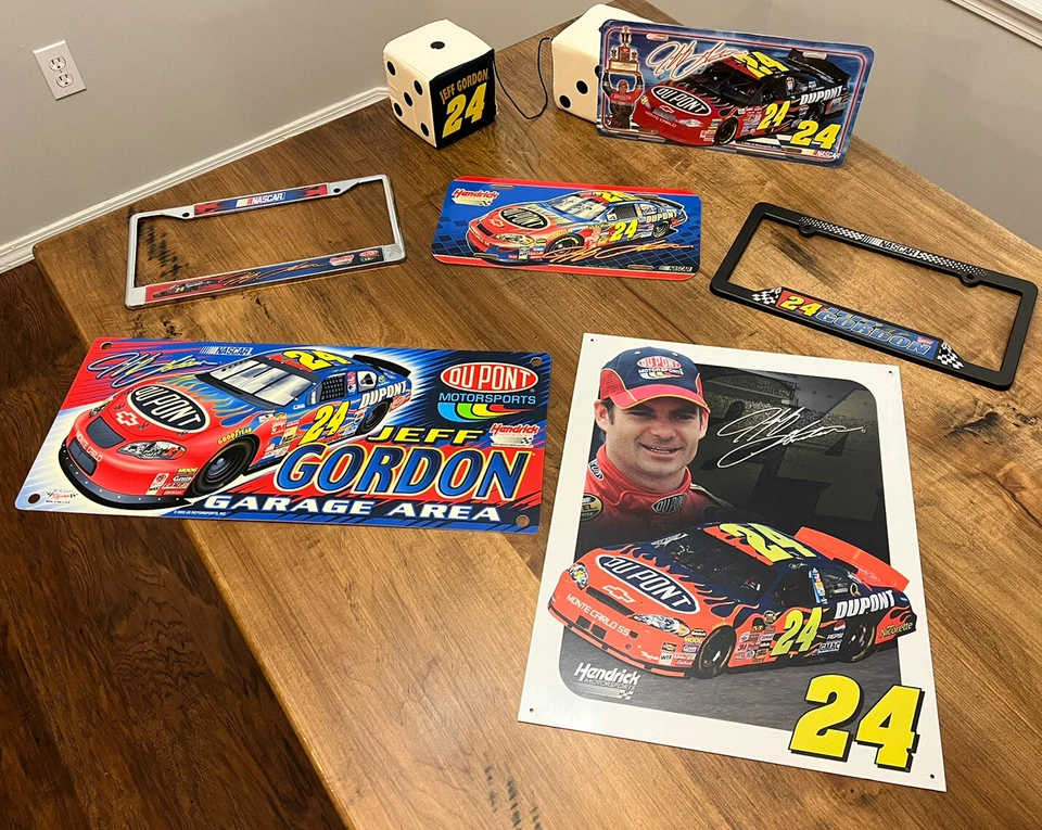 Jeff Gordon #24 DUPONT CHEVROLET License Plates Wall Decor Soft Dice LOT Of 7 - Image 2 of 4