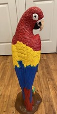 30” Ceramic Tropical Red Macaw statue