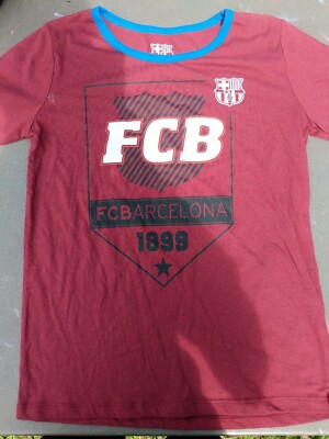 FCB soccer size M 100% Cotton Tshirt RED ~ bag410