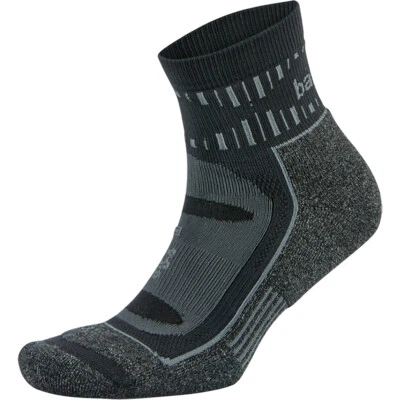 Balega Blister Resist Quarter Length Running Socks - Gray/Black