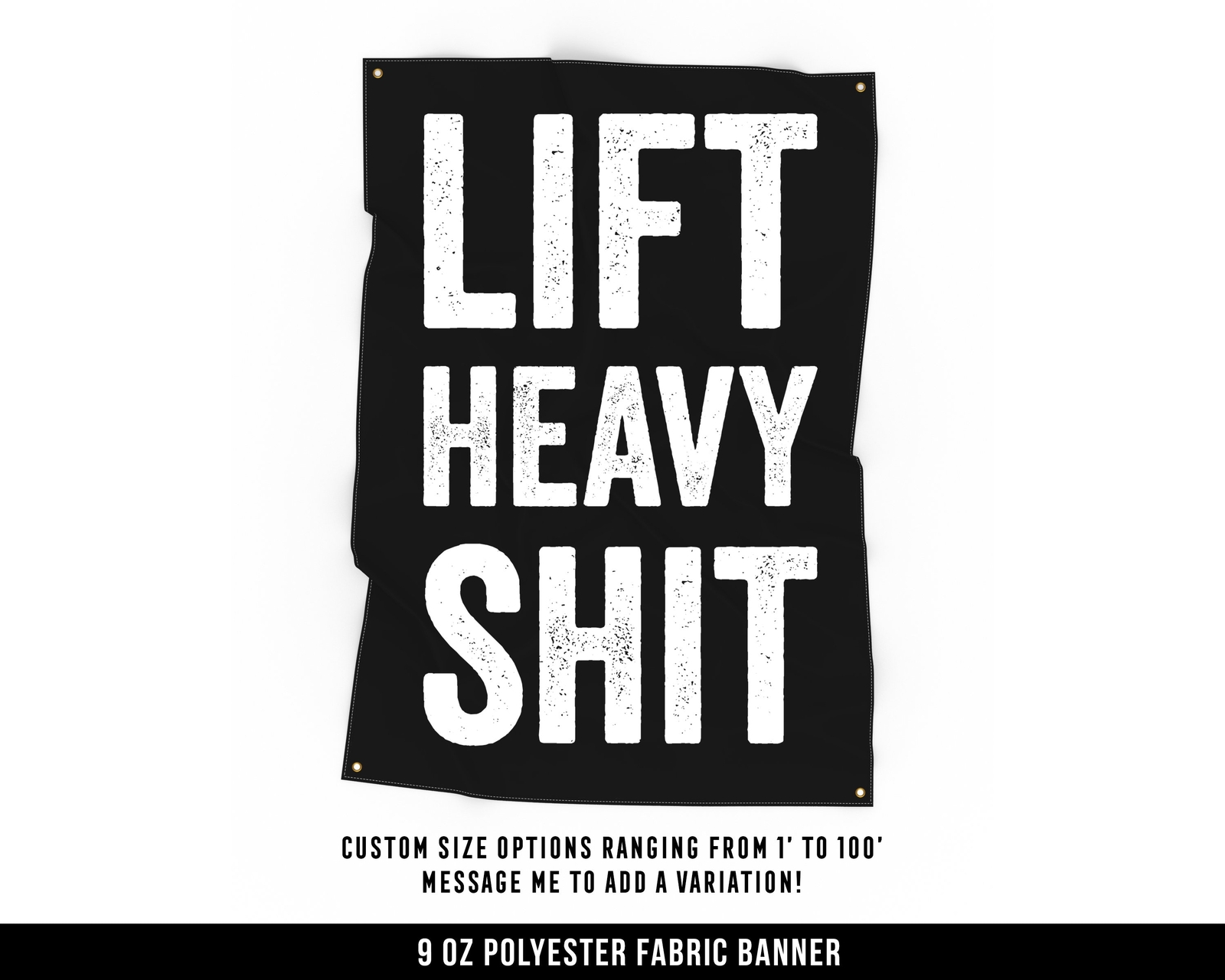 Home Gym Decor Banner - Fitness Quote Wall Art