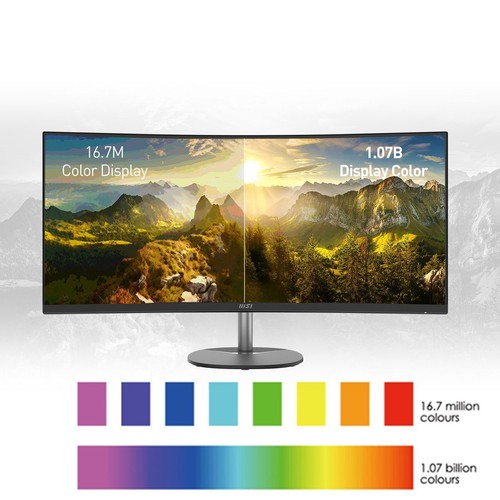 MSI CMS Pro MP341CQ UltraWide Quad HD 100 Hz 34 Inches Monitor Curved ...