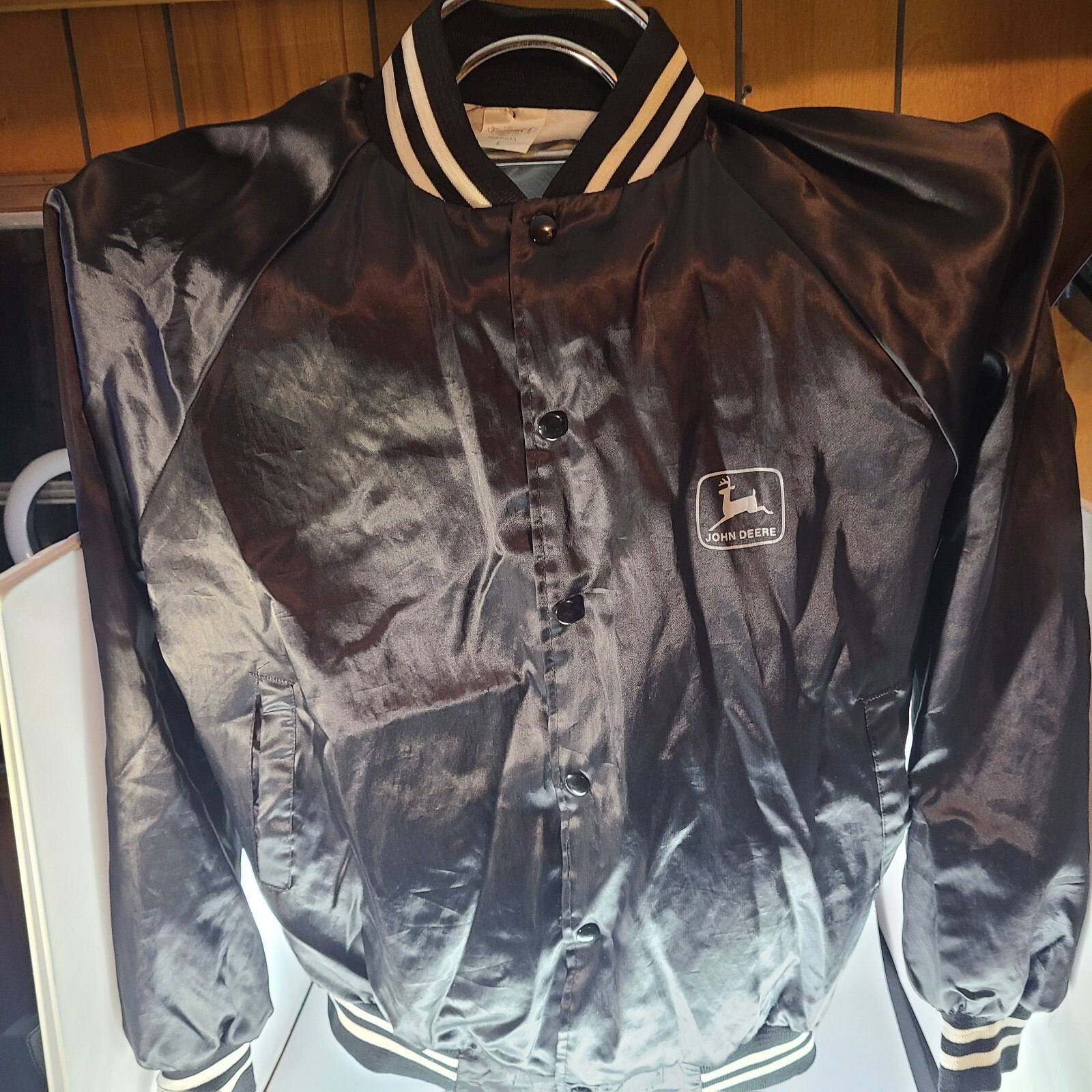 John Deere Snap Up Bomber Jacket Black 