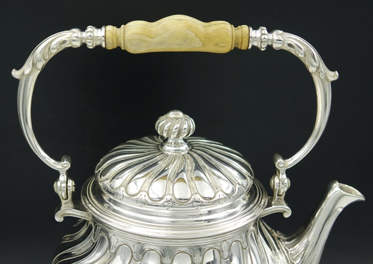 19th Century French Christofle Marly Silver Plate Samovar Coffee