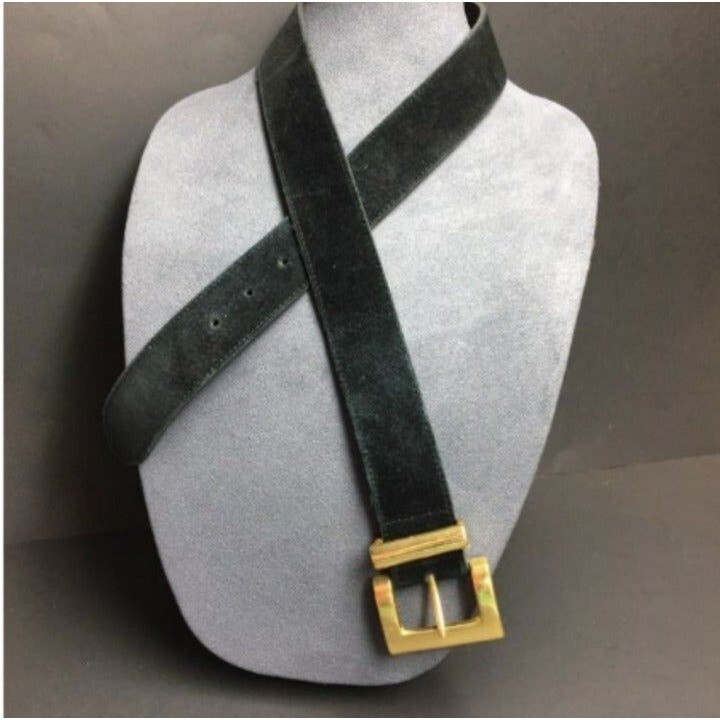 Limited Express Belt M As Is 35 Inch Black Suede Gold Chunky  display picture 2