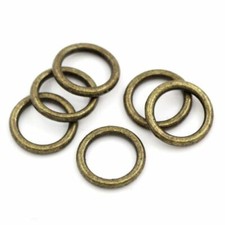 100 pcs Antique Bronze Soldered Closed Jump Rings   8mm   17 Gauge 1.4mm Thick 