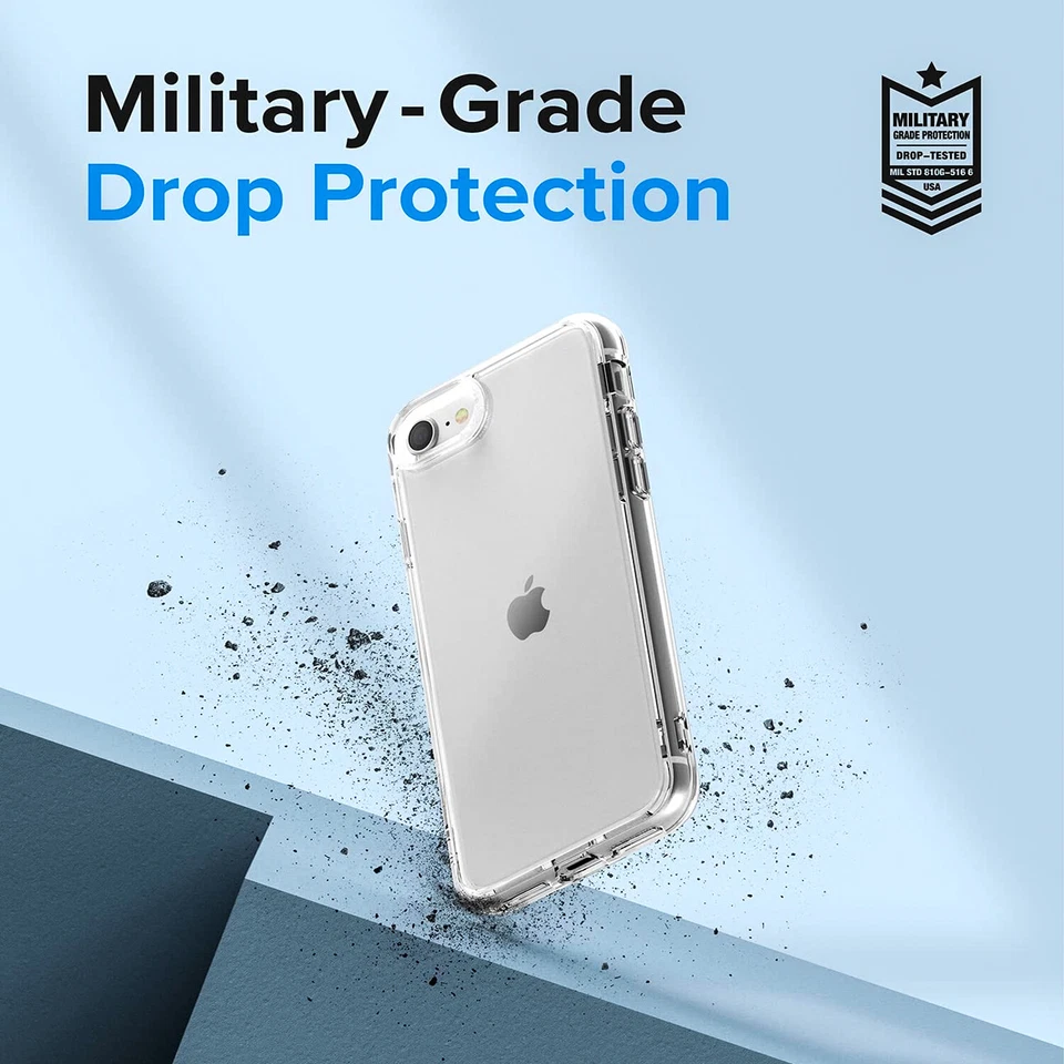 For iPhone SE/XR/8 Plus/7/ Xs Max/6s/Case Phone Cover Shockproof +Tempered Glass - Image 4 of 4