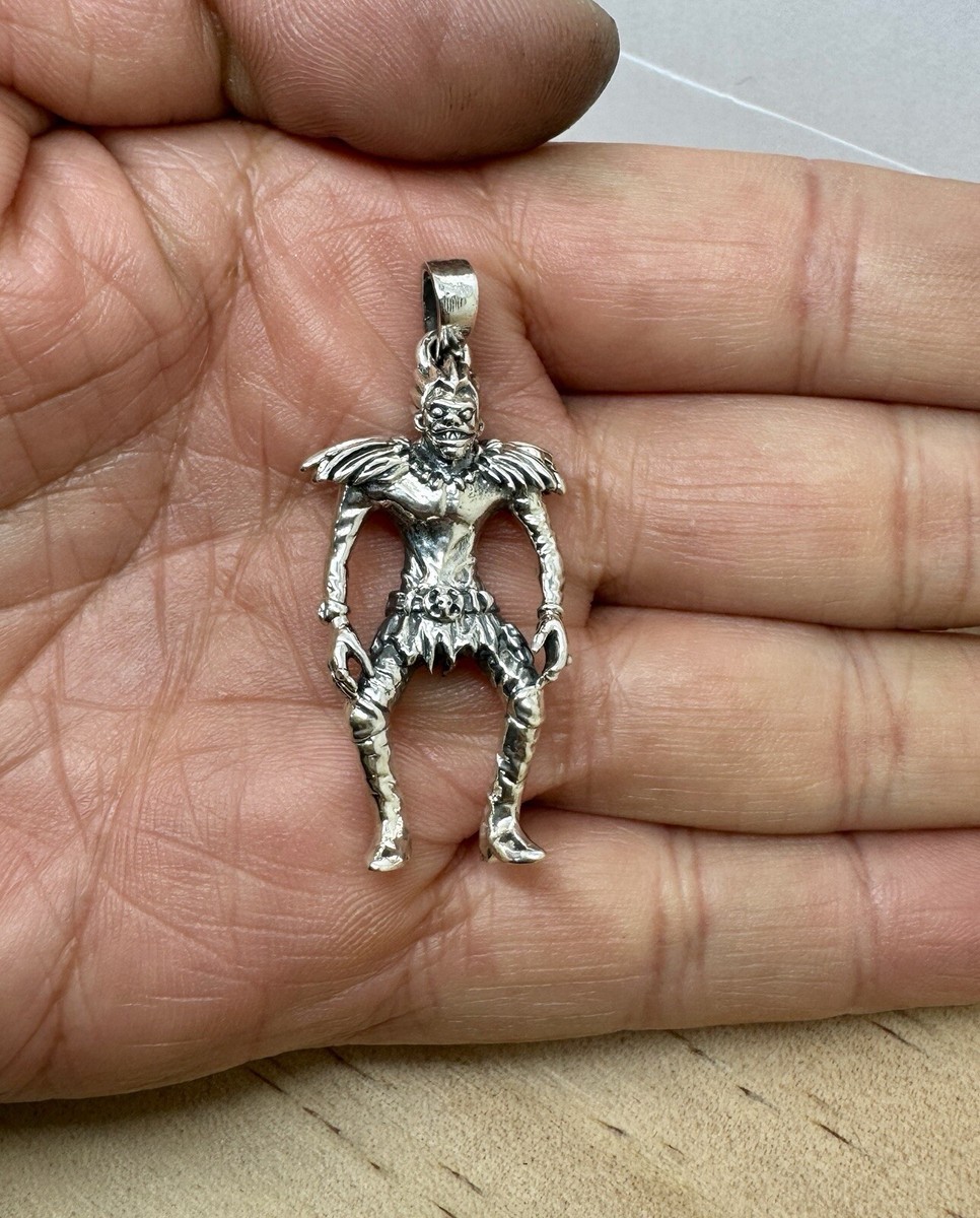 Deathnote Death Note Solid Sterling Silver Pendant Animated Ryuk