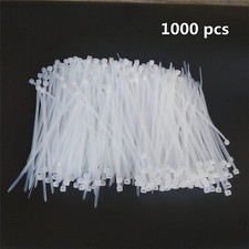 1000 Pcs Black Zip Ties, 4 Inch Small Self-Locking Nylon Cable Ties, Free Ship