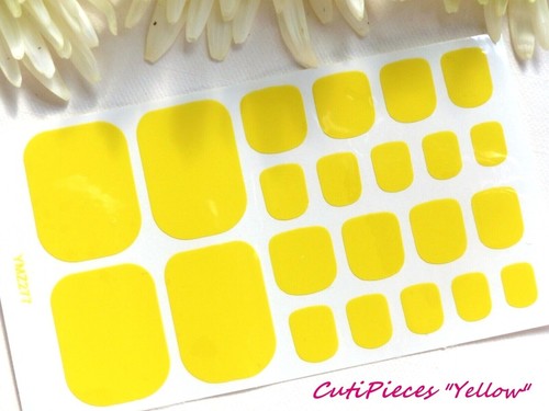NailArt Envolturas de Uñas de Puntera de Color Sólido Cubierta Completa Esmalte Pegatina para Pie Rojo Rosa Azul - Imagen 23 de 46