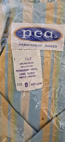 c.1960s MCM Mens Vintage PCA Long Sleeve Striped Pajamas DEADSTOCK NOS Size M - Picture 3 of 8
