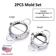 2x PCS Set Stainless Steel Wrapper Dough Cutter Dumpling Press Mold Mould Maker