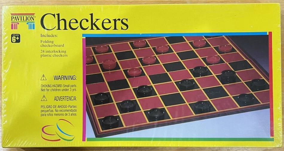 Pavilion Checkers Includes Folding Board 24 Interlocking