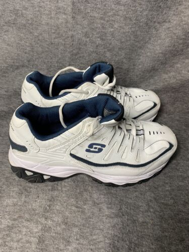 Skechers Athletics Memory Fit Schuhe Größe 9,5 Herren weiß blau - Bild 4 von 13