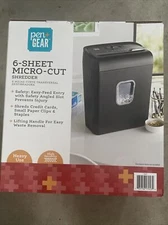 Pen + Gear 6-Sheet Micro-Cut Shredder, Black 3.4 Gallon