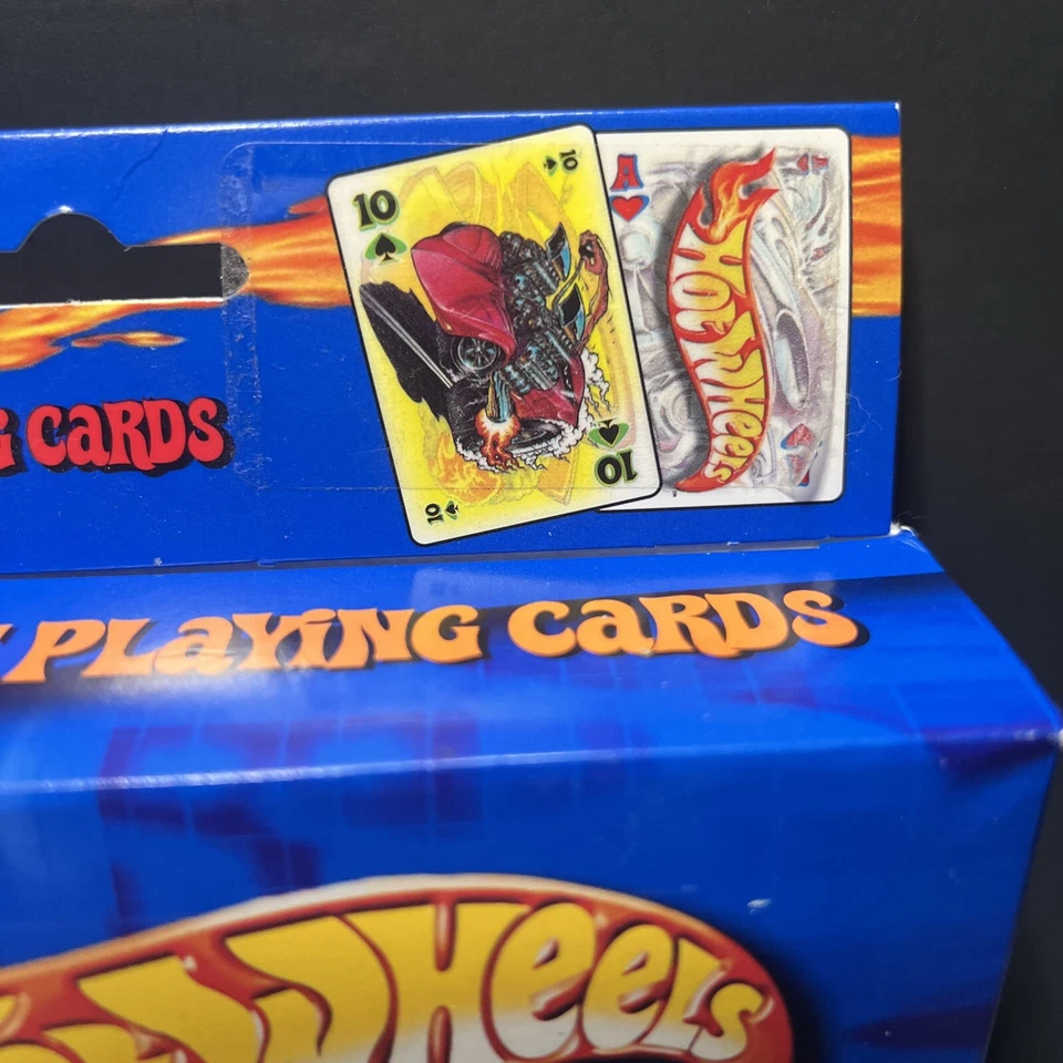 2001 Hot Wheels Playing Cards - 2decks In Collectible Tin Box – New/Sealed. (F3) - Image 2 of 4