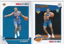 2019-20 NBA Hoops RJ Barrett Knicks #201 Rookie RC + Tribute RC