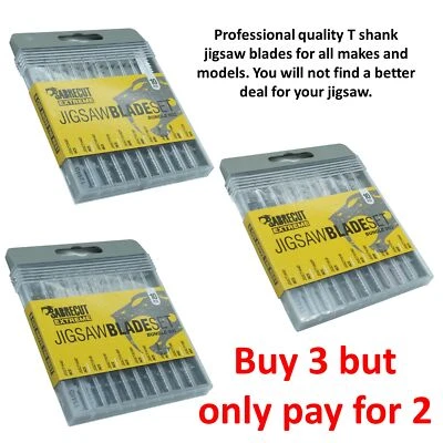 SabreCut Jigsaw Blades Set Wood & Metal fits Bosch Dewalt Makita Festool 10PC