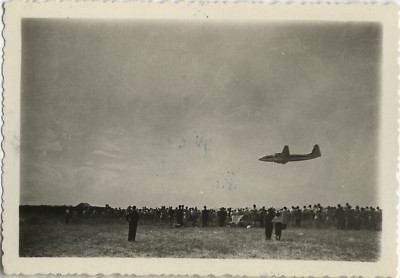 ALTES FOTO - VINTAGE SNAPSHOT - FLUGZEUG LANDUNG ORLY - PLANE LANDING 1950