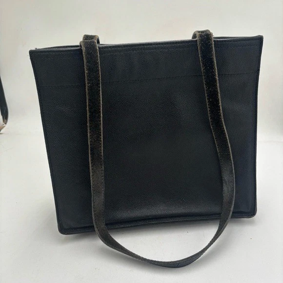 Bolso de Mano Harley-Davidson Mujer’s Cuero Negro Años 90’s De Colección Foto 2 de 4