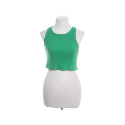 Costes Basic, Crop Top, Größe: L, Grün, Bio-Baumwolle/Elasthan, Einfarbig #W7d