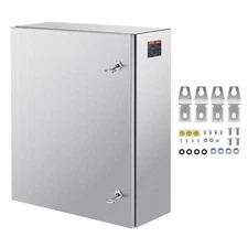 VEVOR 24" x 20" x 8" Stainless Steel Electrical Enclosure IP66 Wall Mount Box