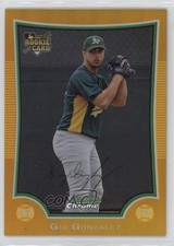 2009 Bowman Draft Chrome Gold Refractor 21/50 Gio Gonzalez #BDP52 3hd