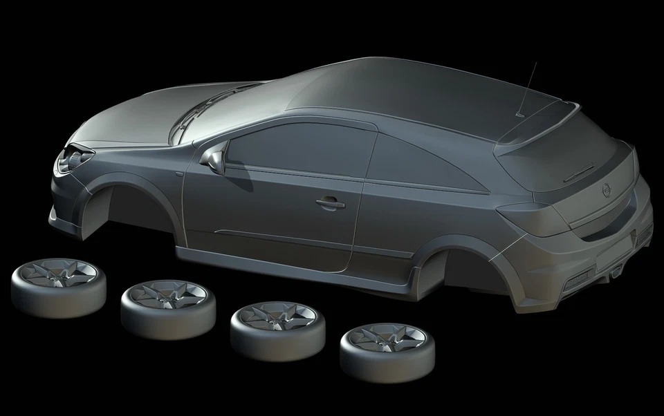 Opel Astra Coupé OPC (2001) /87 64 43 32 24 25 18 Fujimi Herpa Norev KK Scale - Image 4 of 4