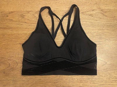 Victoria's Secret Black Velvet X-LARGE VSX Elevate  Refined Contours Plunge Bra