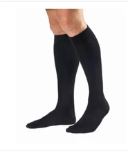 JOBST Compression Socks 8-15 mmHg Knee High (OVER CALF), Closed Toe Black, Small