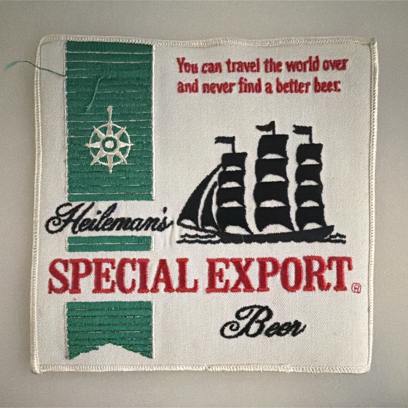 Heileman’s Special Export Beer Patch Sailing Ship Design Breweriana Collectible