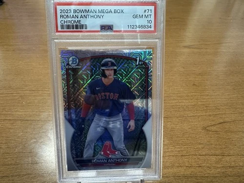 Roman Anthony Mega Box 1st Bowman Chrome PSA 10 #71 Red Sox