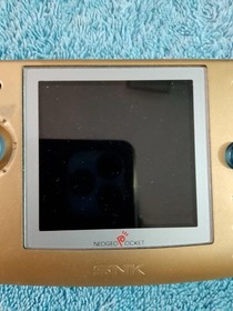 SNK Neo Geo Pocket Transparent/Clear/Gold w/ IPS Screen Mod - Tested & Working