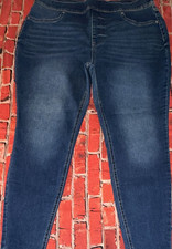 Terra  Sky Denim Women's Jeans Blue Solid Back Pocket Plus Size