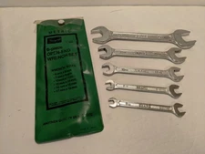 Vintage Sears 5 Piece Metric Open End Wrench Set Made In Japan