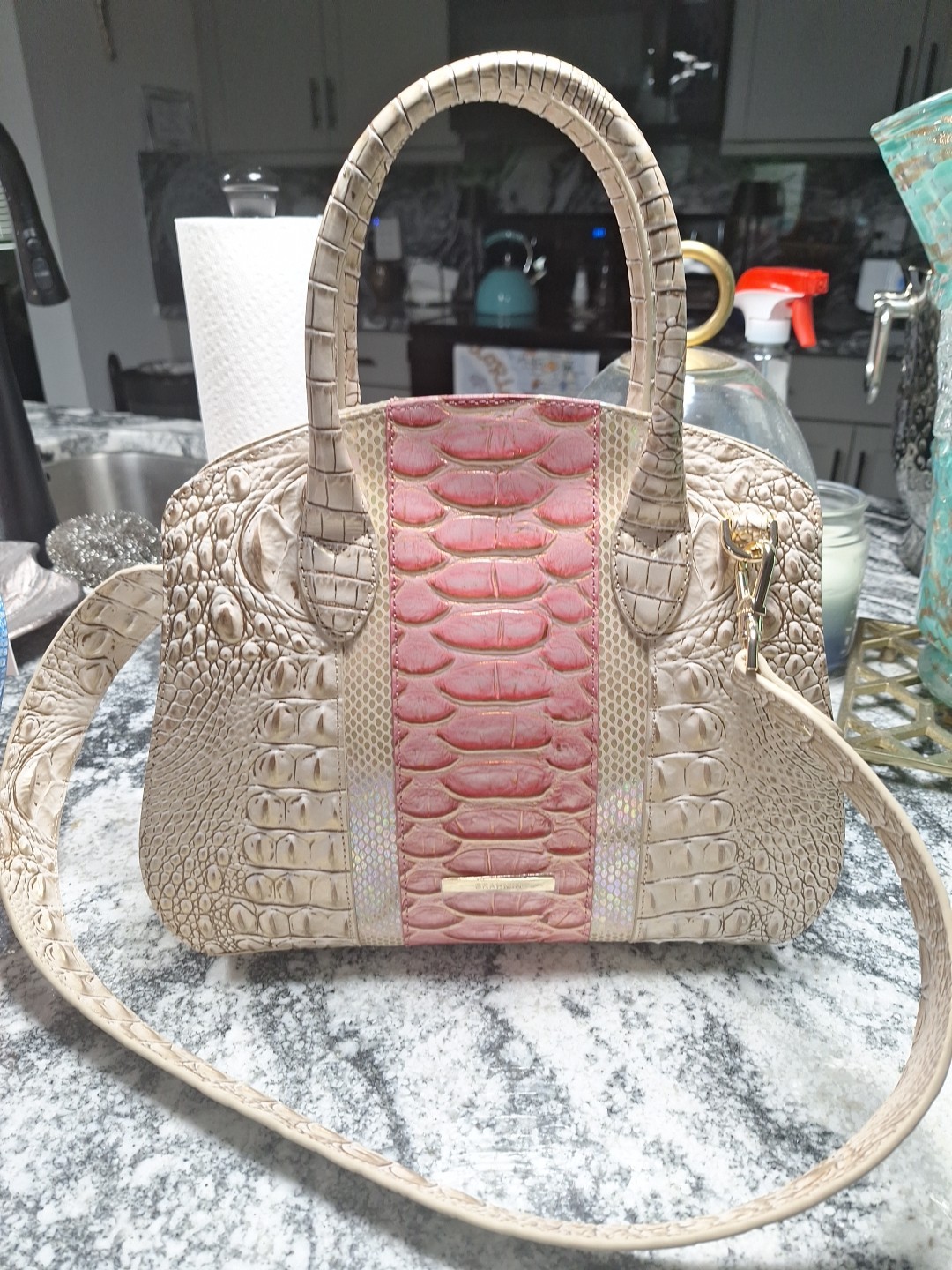 Brahmin Collection Multi Resort Rosetta Satchel Bag
