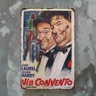 New ListingLaurel & Hardy Vintage Tin Metal Signs Home Décor Distressed Iron Retro Cinema S