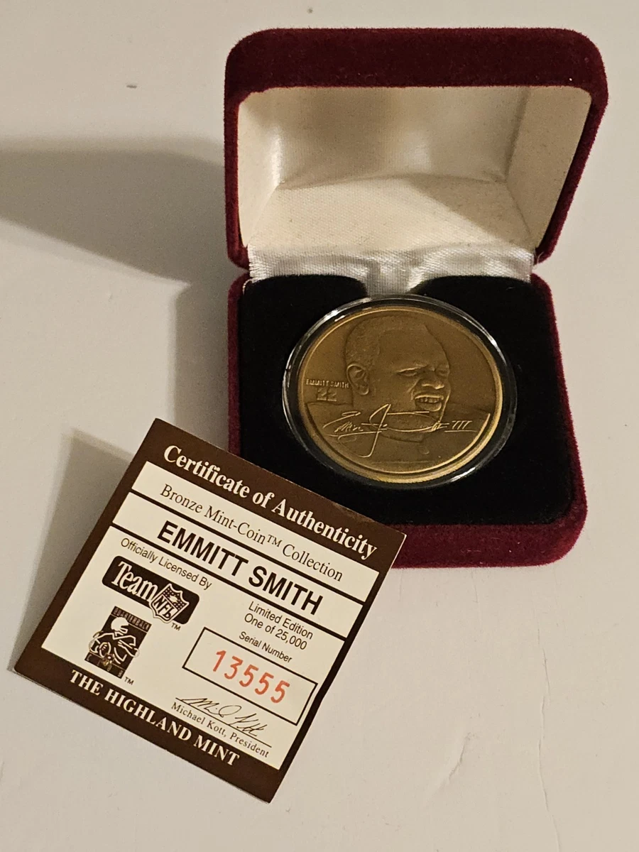 Pièce Commémorative Dallas Cowboys The Highland Mint - Édition Limitée En Bronze Et Verre 39 Mm