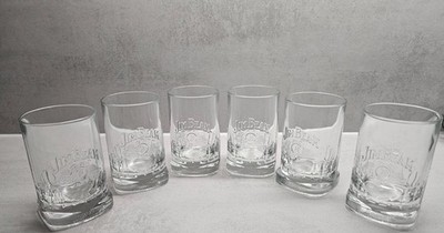 6 x Jim Beam Whisky Gläser 0,2l Rastal mit Relief Exklusiv -Set / Vintage