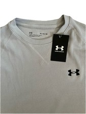 NWT Under Armour Men's UA Waffle Crew Long Sleeve Shirt Comfort Gray Size XL