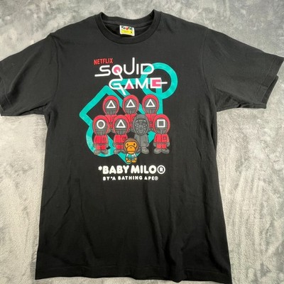 Squid Game X Bape Baby Milo Tee Black Squid Game Size M Genuine