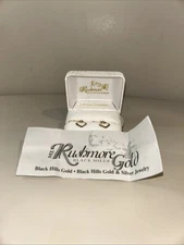 10k Black Hills Earrings 14k Rose Gold Wires Vintage Tri Color Pierced Earrings