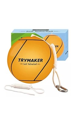 Trymaker Tetherball Game Set - Soft-Touch Tether Ball W Durable Attach... New!